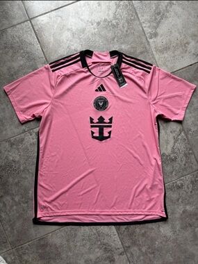 Adidas Inter Miami CF 24/25 Home Men's Size XXL Pink Soccer Jersey IU0190 MESSI